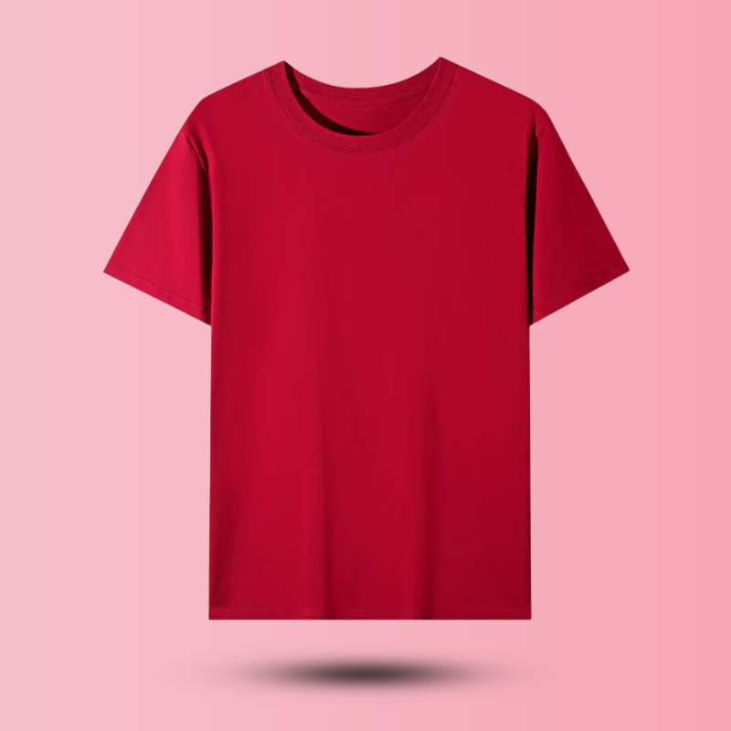 Unisex Cotton T-shirt (Wine Red)
