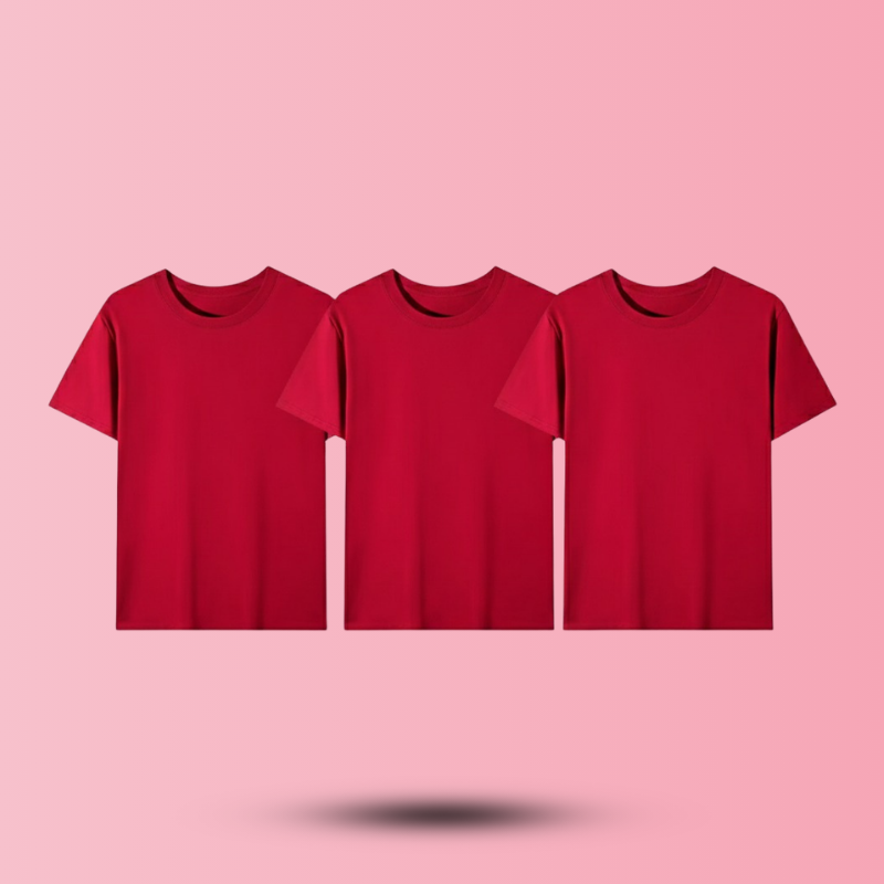 Unisex Cotton T-shirt (Wine Red)