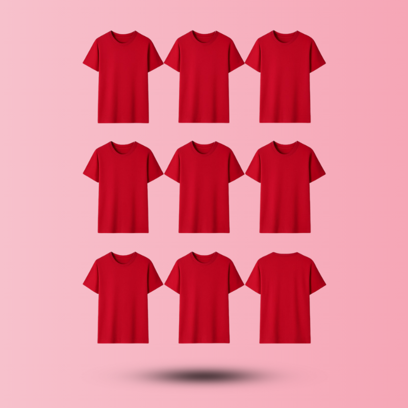 Unisex Cotton T-shirt (Wine Red)