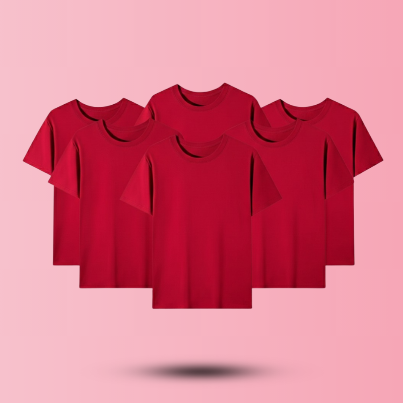 Unisex Cotton T-shirt (Wine Red)