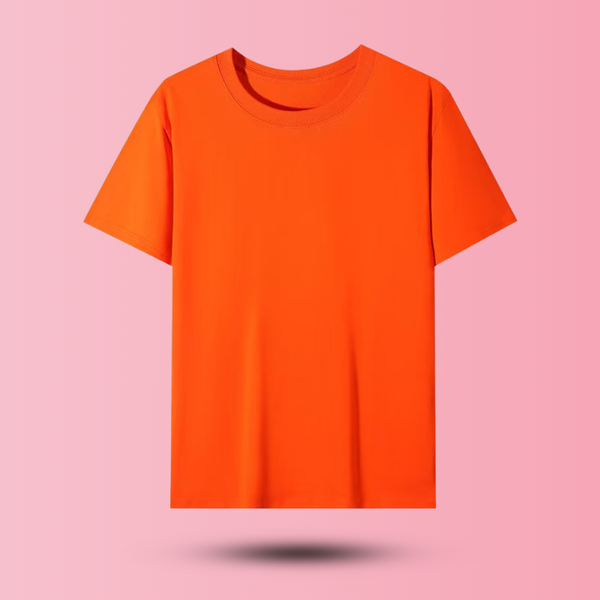 Unisex Cotton T-shirt (Orange Red)