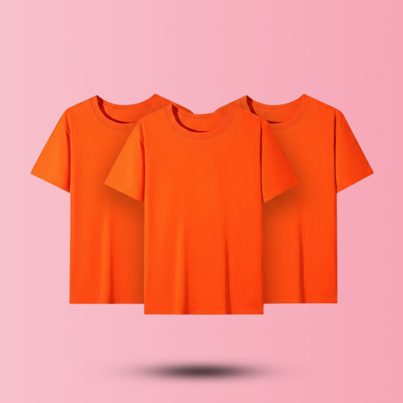 Unisex Cotton T-shirt (Orange Red)