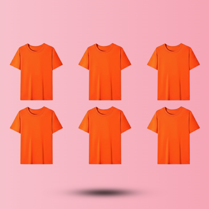 Unisex Cotton T-shirt (Orange Red)