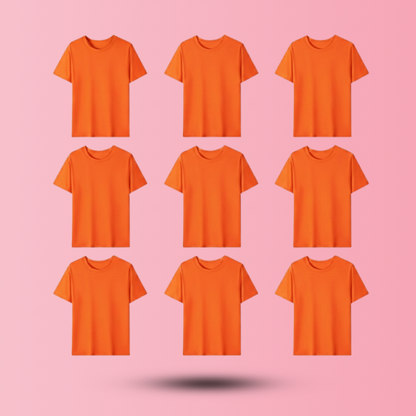 Unisex Cotton T-shirt (Orange Red)
