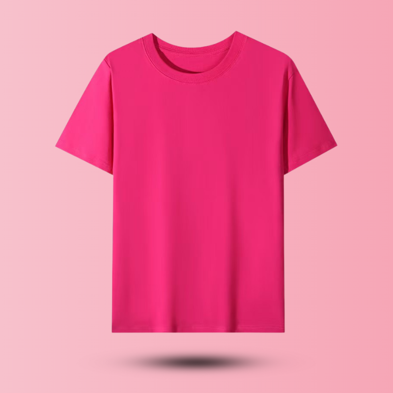 Unisex Cotton T-shirt (Rose Red)