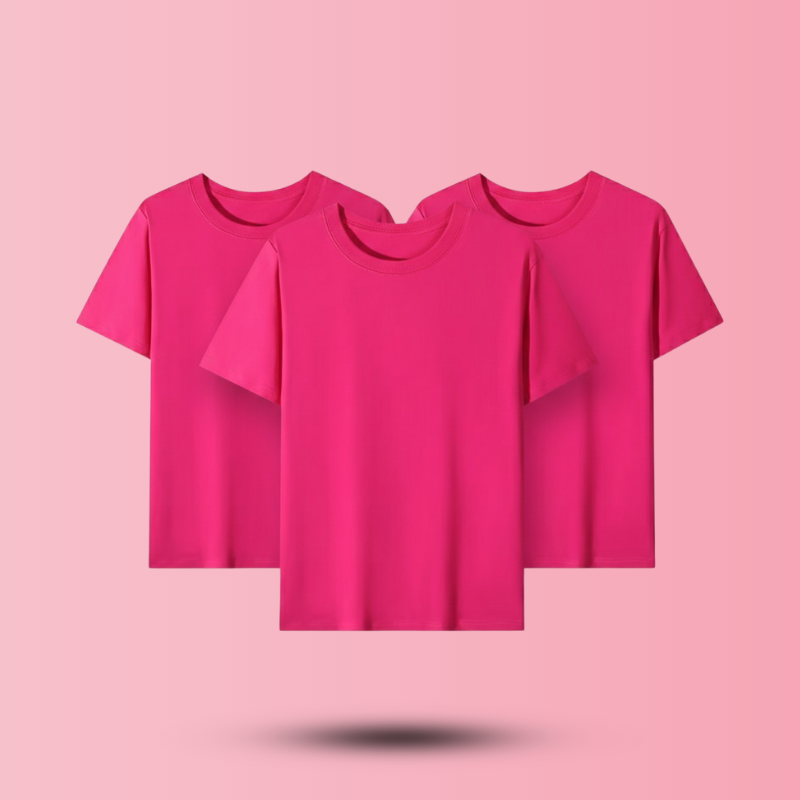 Unisex Cotton T-shirt (Rose Red)
