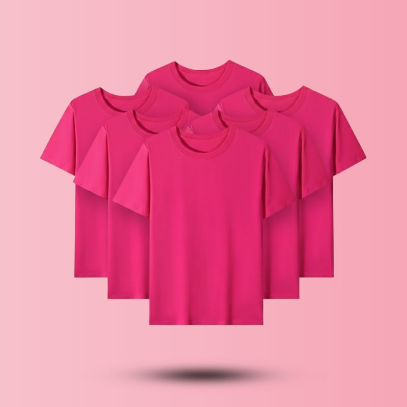 Unisex Cotton T-shirt (Rose Red)