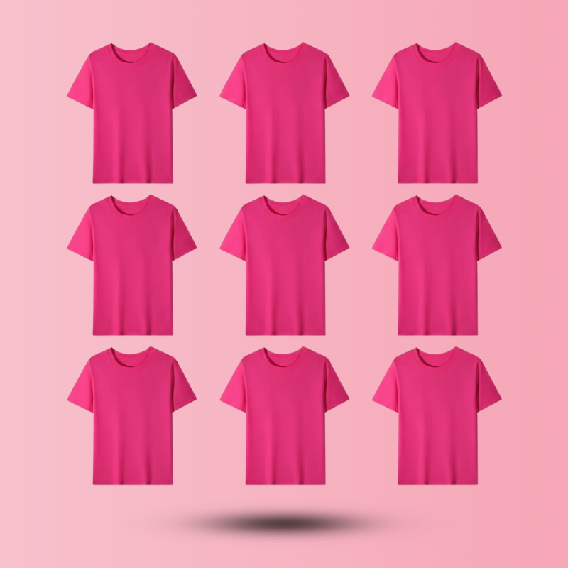 Unisex Cotton T-shirt (Rose Red)