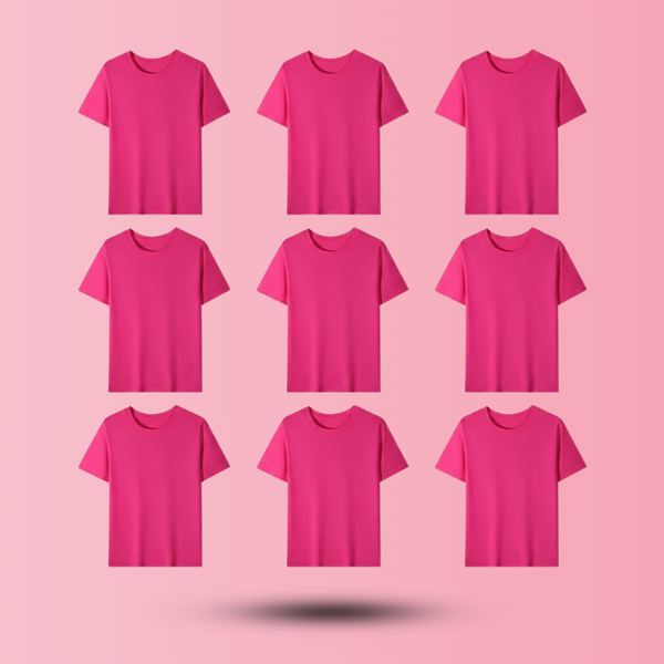 Unisex Cotton T-shirt (Rose Red)