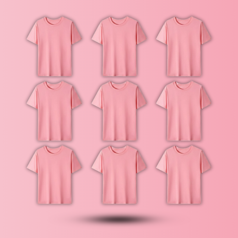 Unisex Cotton T-shirt (Pink)