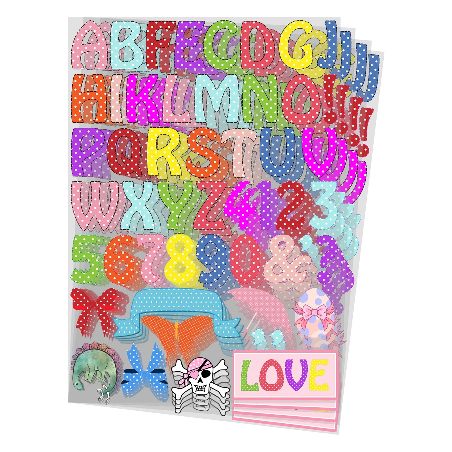 4 Sets Flower Alphabet Iron-On Decals – 1.5 Inch Watercolor Theme Letters A-Z Heat Transfer for DIY Clothing, T-Shirts, Bags, Jeans – Full 4-Alphabet Set for Custom Names & Words