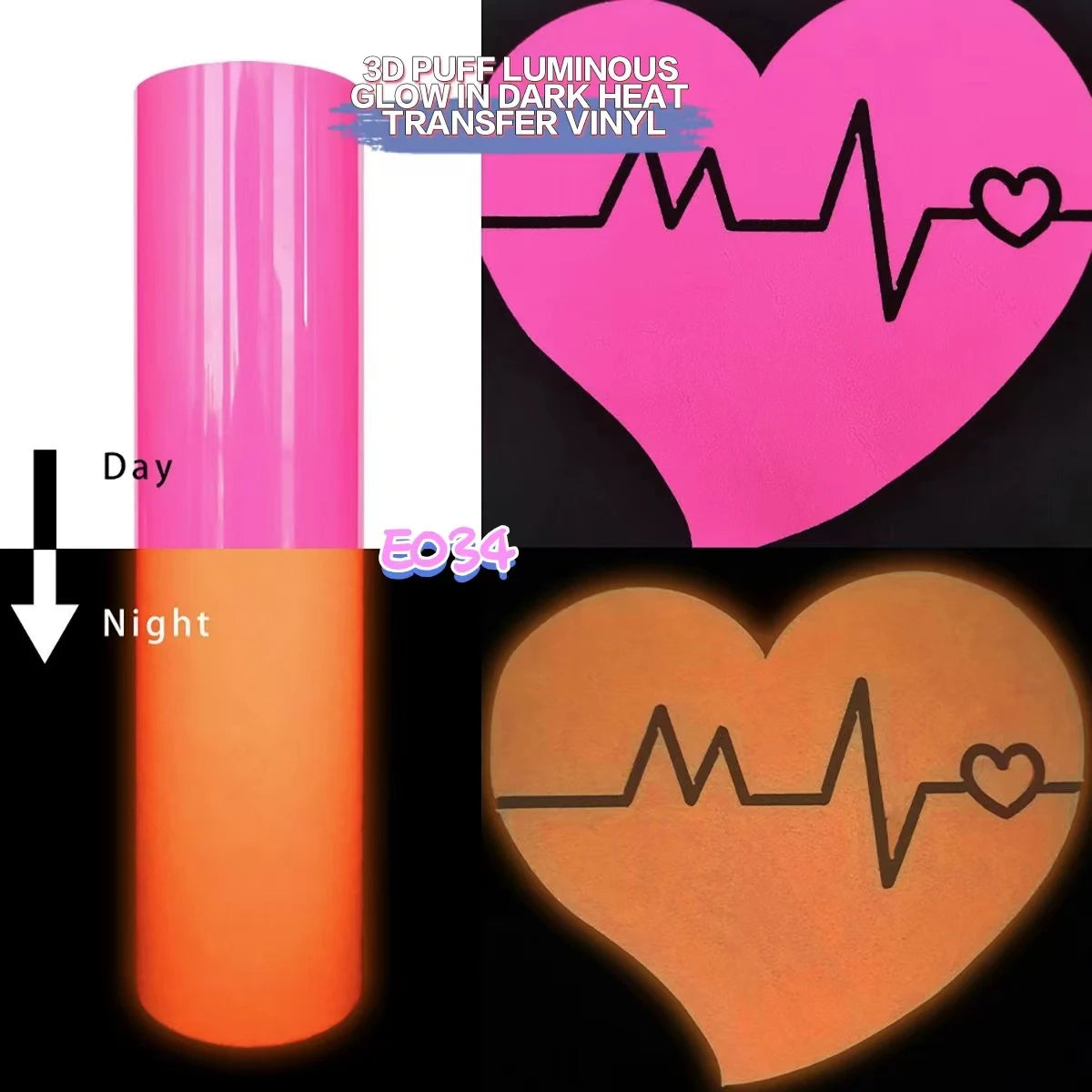 3D Puff Heat Transfer Vinyl – Foaming HTV Rolls for Heat Press Machine – Raised Dimensional Iron-On Vinyl for T-Shirts, Hoodies, Bags – Compatible with Cricut & Silhouette