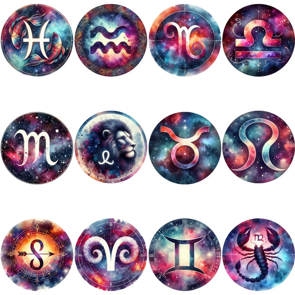12 Sheets Constellation Iron-On Decals – Zodiac & Star Map Heat Transfers for DIY Clothing, T-Shirts, Jeans, Jackets & Bags – Night Sky, Astrology, Celestial Designs