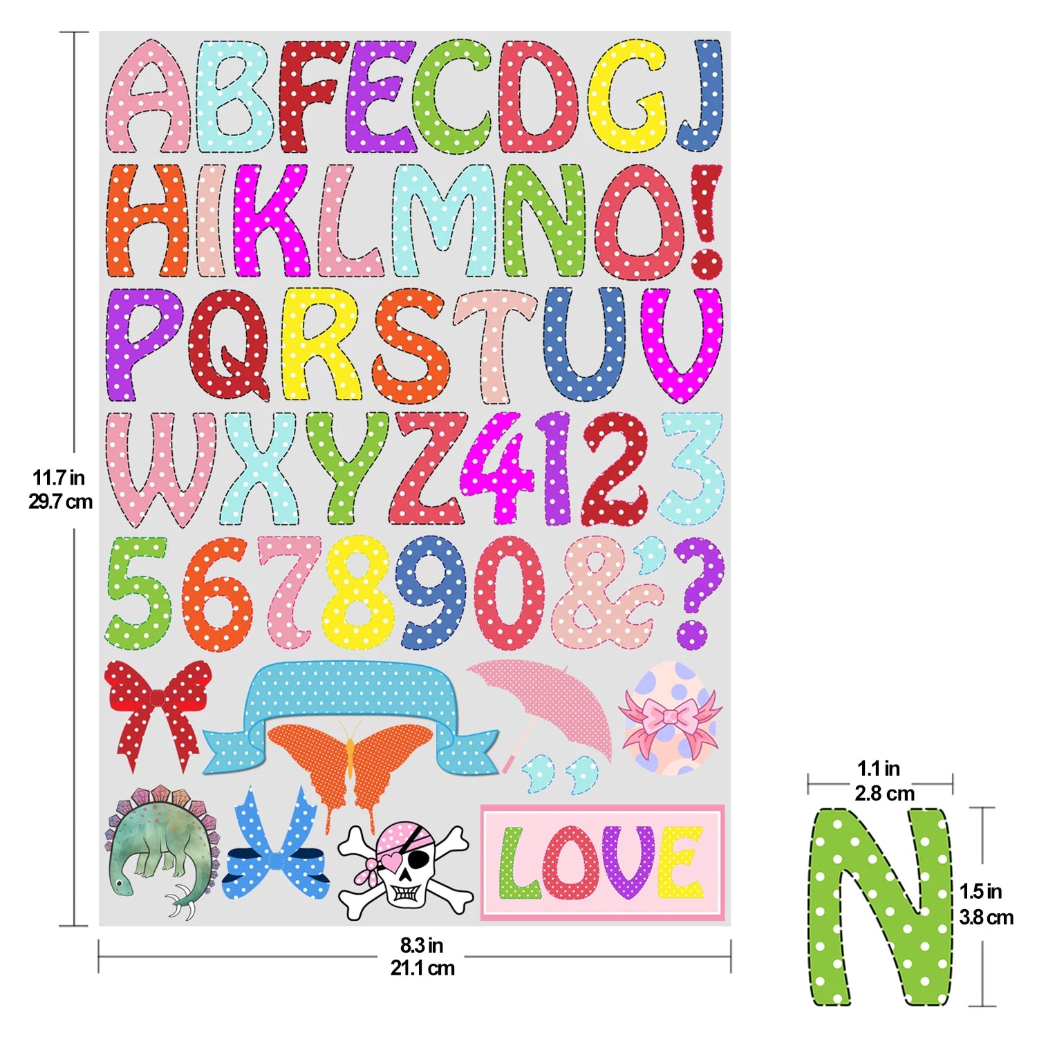 4 Sets Flower Alphabet Iron-On Decals – 1.5 Inch Watercolor Theme Letters A-Z Heat Transfer for DIY Clothing, T-Shirts, Bags, Jeans – Full 4-Alphabet Set for Custom Names & Words