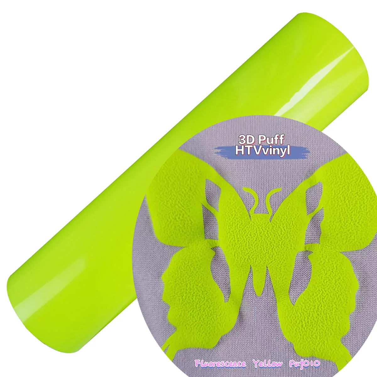 3D Puff Heat Transfer Vinyl – Foaming HTV Rolls for Heat Press Machine – Raised Dimensional Iron-On Vinyl for T-Shirts, Hoodies, Bags – Compatible with Cricut & Silhouette