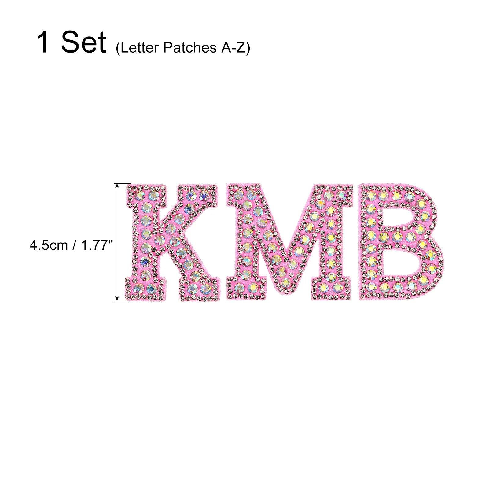26 Pack A-Z Glitter Rhinestone Alphabet Iron-On Patches – Decorative Glitter Letters with Rhinestones for DIY Clothes Repair, Hats, Bags & Personalization