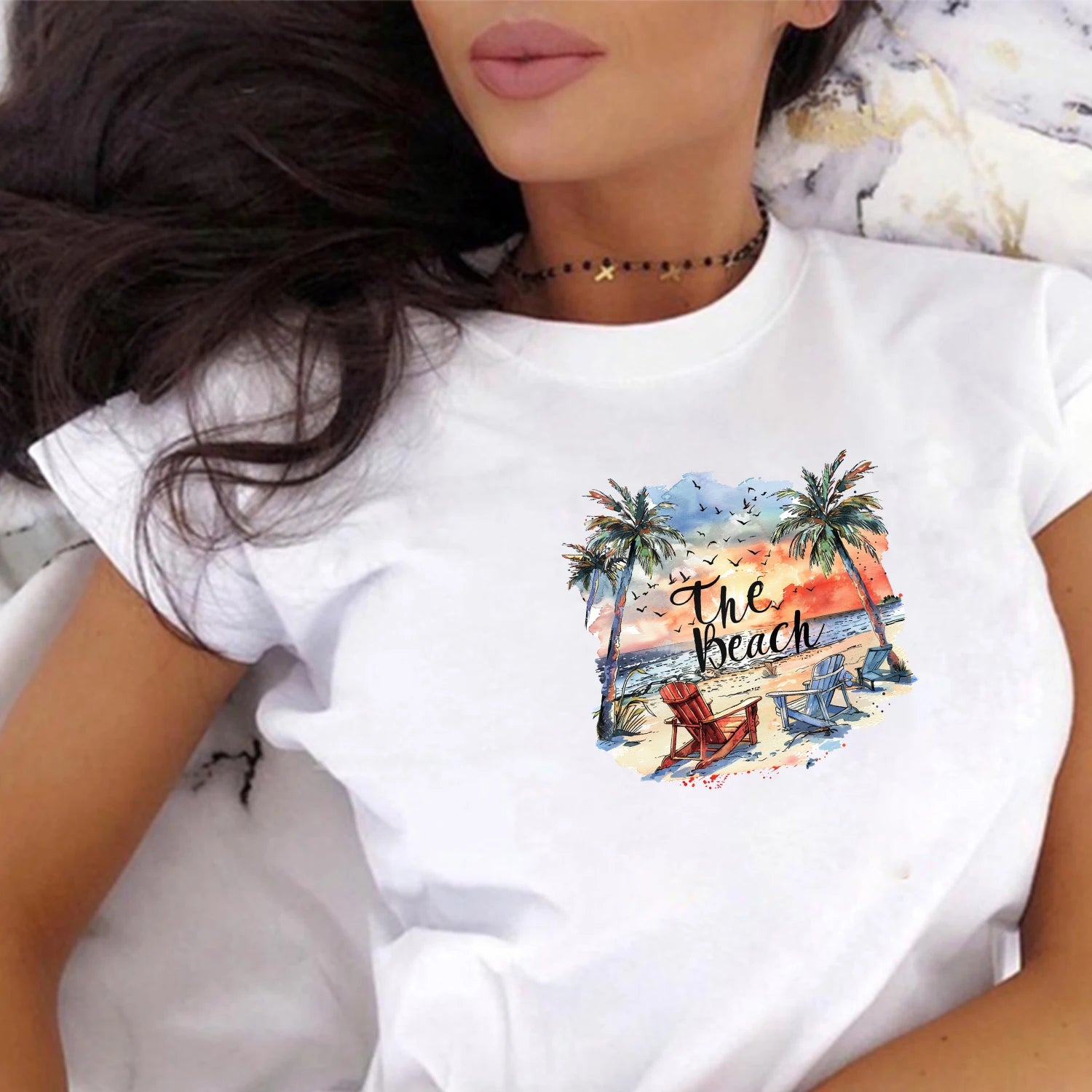 9 Pack Summer Sunset Iron-On Patches – Beach Theme Heat Transfers for T-Shirts, DIY Clothing & Vacation Crafts – Tropical Sun, Palm Trees, Ocean Waves & Coastal Designs
