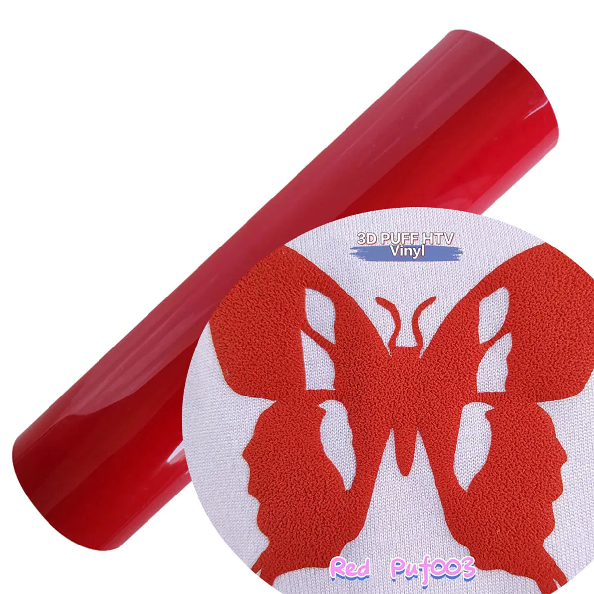 3D Puff Heat Transfer Vinyl – Foaming HTV Rolls for Heat Press Machine – Raised Dimensional Iron-On Vinyl for T-Shirts, Hoodies, Bags – Compatible with Cricut & Silhouette