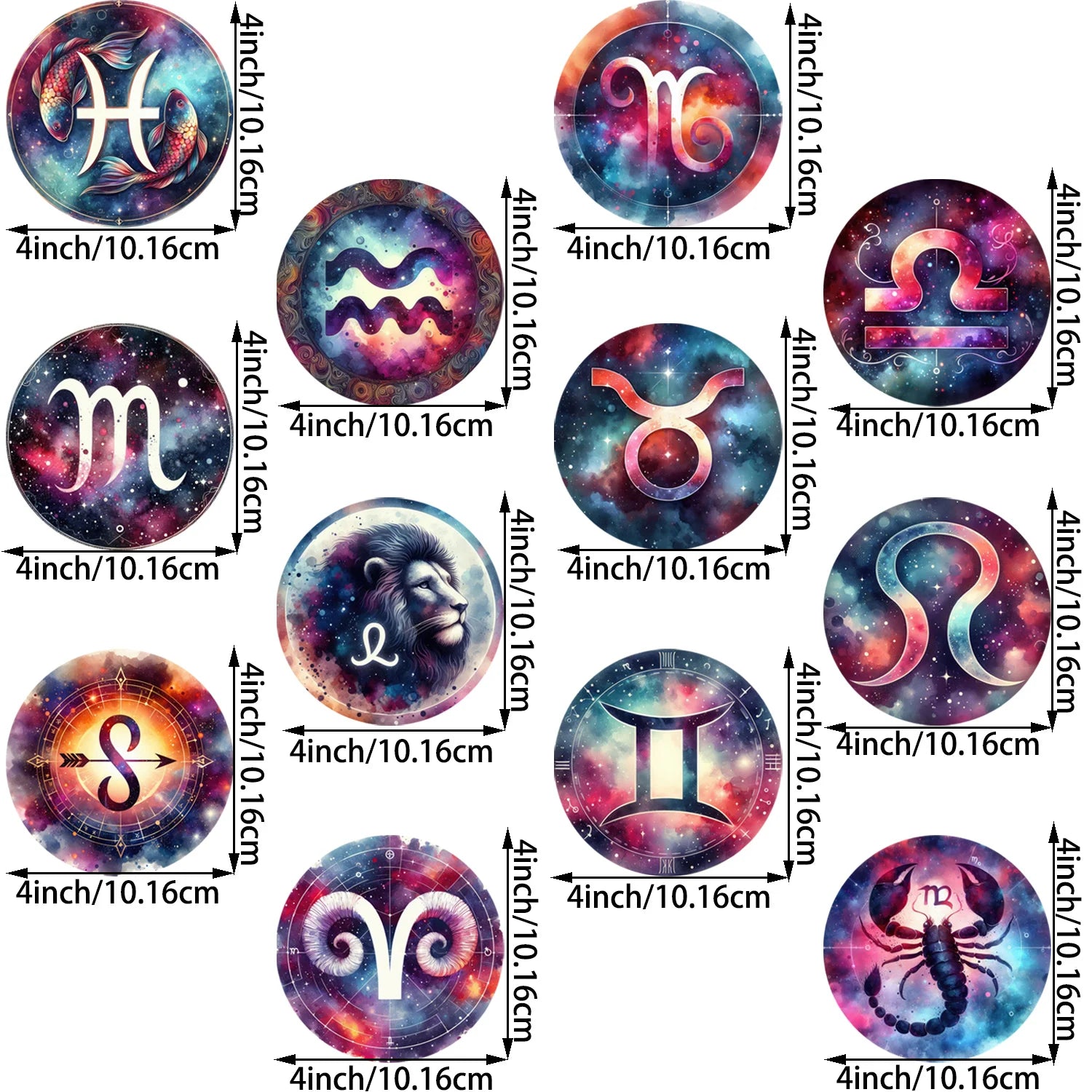 12 Sheets Constellation Iron-On Decals – Zodiac & Star Map Heat Transfers for DIY Clothing, T-Shirts, Jeans, Jackets & Bags – Night Sky, Astrology, Celestial Designs